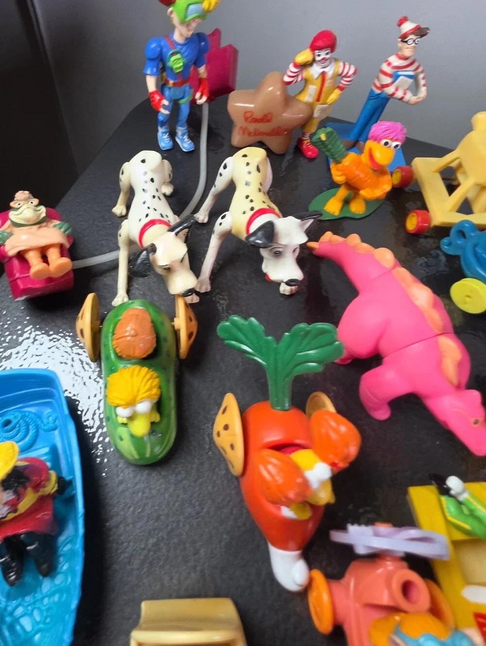 Vintage Fast Food Promotional And Cartoon Character Toys 56 Pieces
